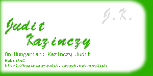 judit kazinczy business card